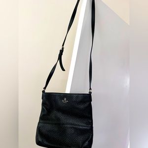 Black pebbled leather Kate Spade crossbody